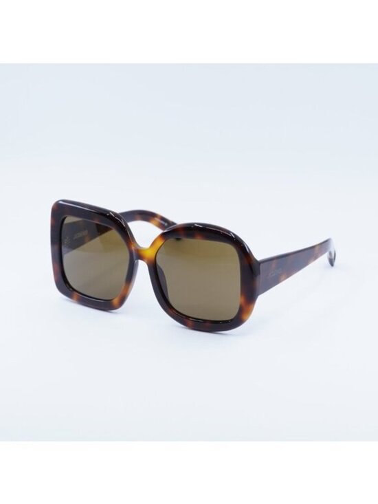 Jacquemus CARRE ROND JAC/10 C2 Sunglasses Havana Geometric Frame, Brown Lenses main image 9